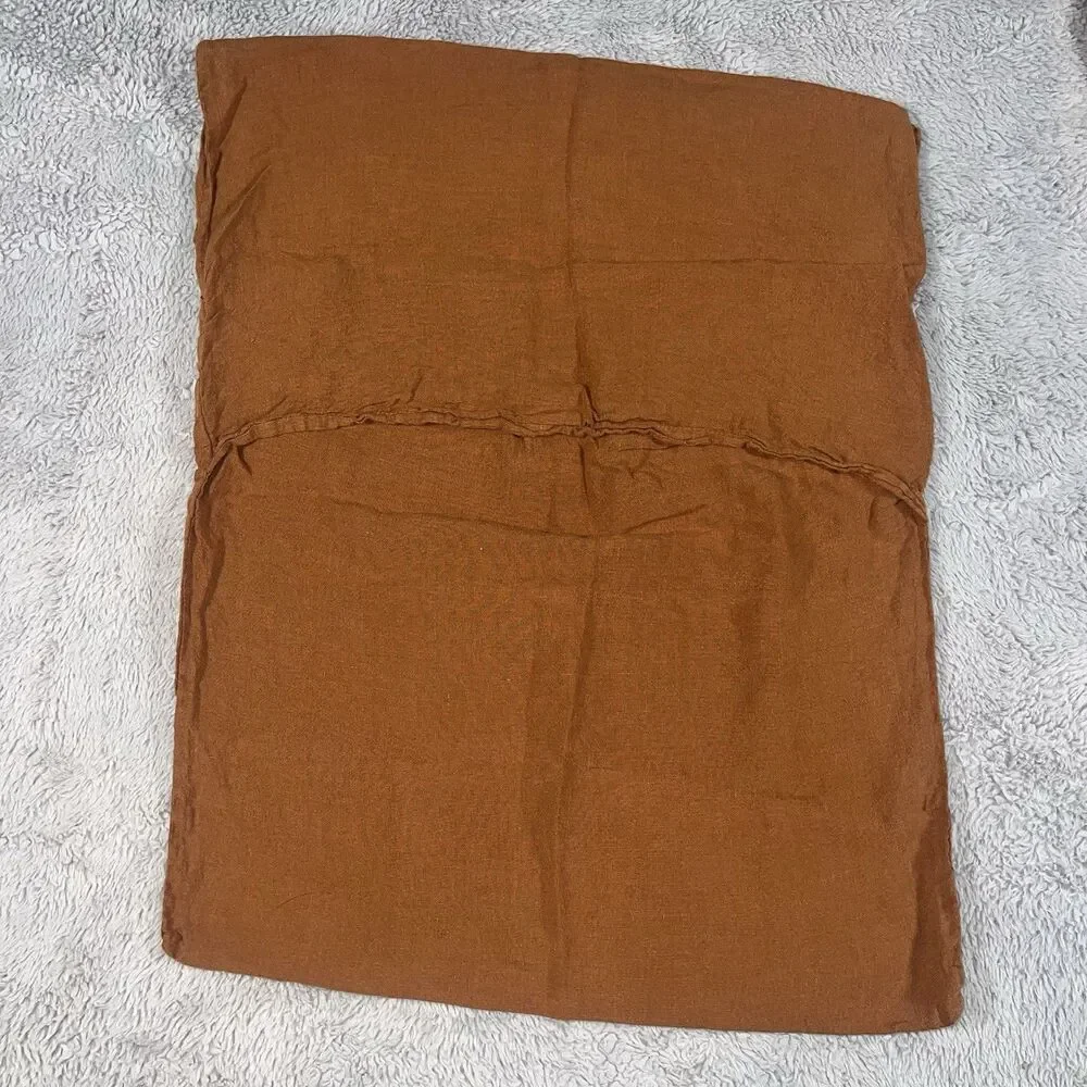 Parachute Terra Burnt Orange Queen Fitted Sheet Two Standard Pillowcovers Shams